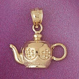 Dazzlers Jewelry Teapot Pendant Necklace Charm Bracelet in Yellow, White or Rose Gold 6951, MPN: DZ…