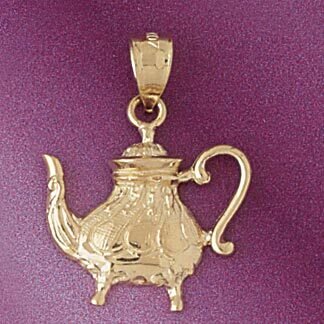 Dazzlers Jewelry Teapot Pendant Necklace Charm Bracelet in Yellow, White or Rose Gold 6952, MPN: DZ…