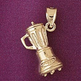 Blender Pendant Necklace Charm Bracelet in Yellow, White or Rose Gold 6960