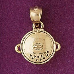 Dazzlers Jewelry Strainer Pendant Necklace Charm Bracelet in Yellow, White or Rose Gold 6966, MPN: …