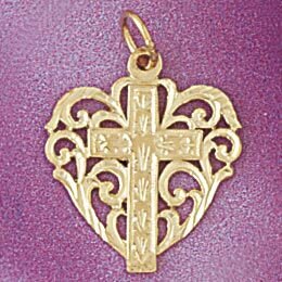 Dazzlers Jewelry Heart Pendant Necklace Charm Bracelet in Yellow, White or Rose Gold 7001, MPN: DZ-…