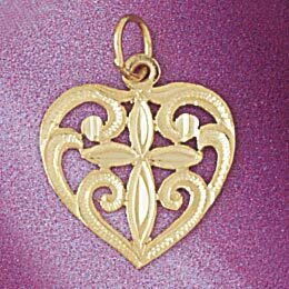 Dazzlers Jewelry Heart Pendant Necklace Charm Bracelet in Yellow, White or Rose Gold 7002, MPN: DZ-…