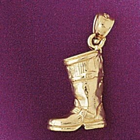 Boot Pendant Necklace Charm Bracelet in Yellow, White or Rose Gold 7016