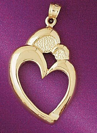 Crown Heart Gladdah Pendant Necklace Charm Bracelet in Yellow, White or Rose Gold 7077