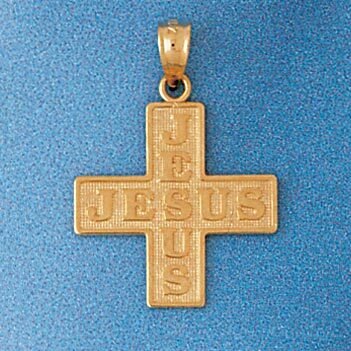 Jesus Our Lord Pendant Necklace Charm Bracelet in Yellow, White or Rose Gold 7702