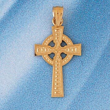 Cross Pendant Necklace Charm Bracelet in Yellow, White or Rose Gold 7712