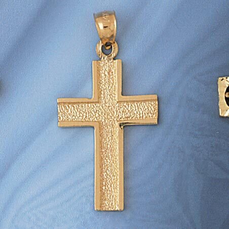 Dazzlers Jewelry Cross Pendant Necklace Charm Bracelet in Yellow, White or Rose Gold 7967, MPN: DZ-…