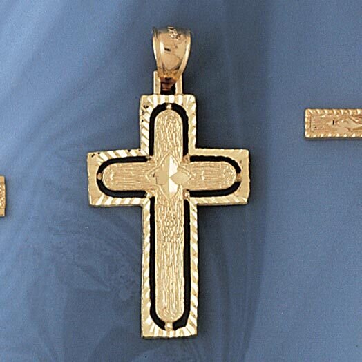 Dazzlers Jewelry Cross Pendant Necklace Charm Bracelet in Yellow, White or Rose Gold 7968, MPN: DZ-…