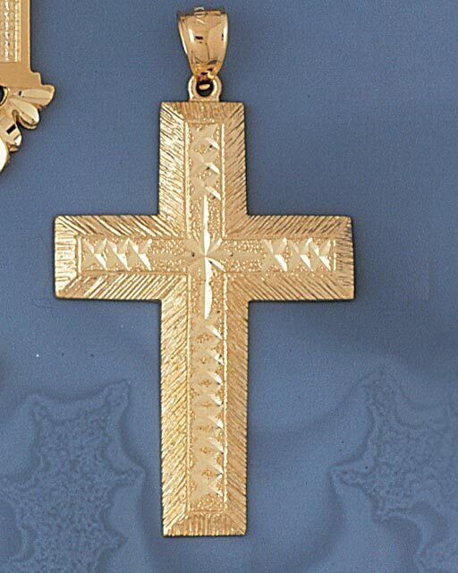 Dazzlers Jewelry Cross Pendant Necklace Charm Bracelet in Yellow, White or Rose Gold 7970, MPN: DZ-…