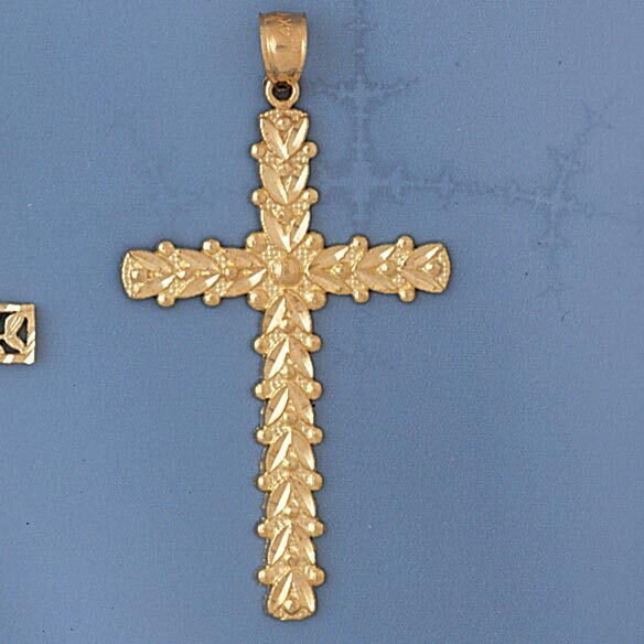 Dazzlers Jewelry Cross Pendant Necklace Charm Bracelet in Yellow, White or Rose Gold 7990, MPN: DZ-…
