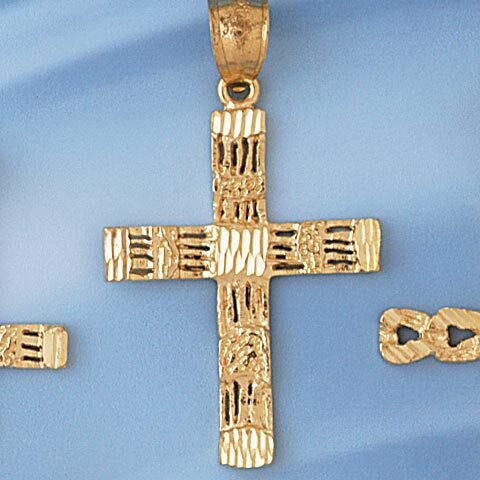 Dazzlers Jewelry Cross Pendant Necklace Charm Bracelet in Yellow, White or Rose Gold 8022, MPN: DZ-…