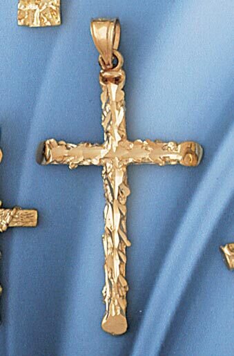 Dazzlers Jewelry Cross Pendant Necklace Charm Bracelet in Yellow, White or Rose Gold 8026, MPN: DZ-…