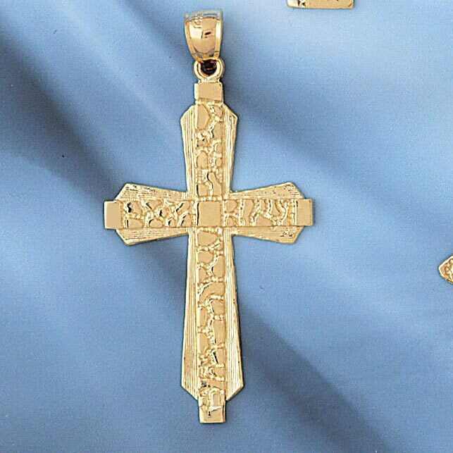 Dazzlers Jewelry Cross Pendant Necklace Charm Bracelet in Yellow, White or Rose Gold 8047, MPN: DZ-…