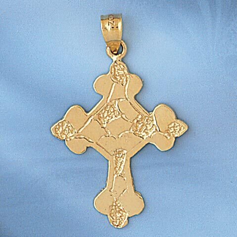 Dazzlers Jewelry Cross Pendant Necklace Charm Bracelet in Yellow, White or Rose Gold 8048, MPN: DZ-…