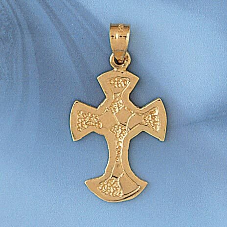 Dazzlers Jewelry Cross Pendant Necklace Charm Bracelet in Yellow, White or Rose Gold 8050, MPN: DZ-…