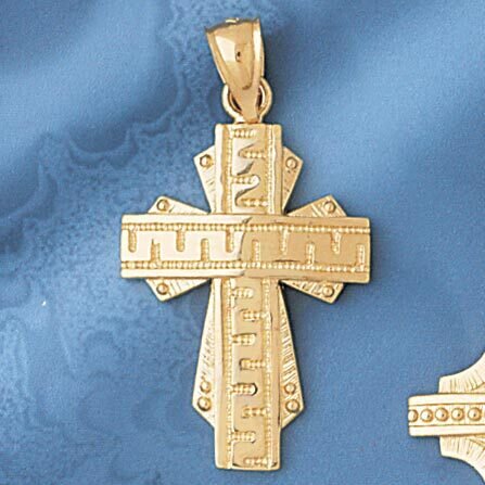 Dazzlers Jewelry Cross Pendant Necklace Charm Bracelet in Yellow, White or Rose Gold 8057, MPN: DZ-…