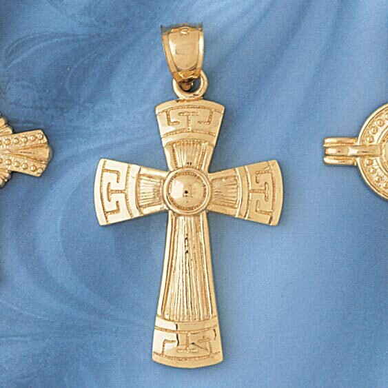 Dazzlers Jewelry Cross Pendant Necklace Charm Bracelet in Yellow, White or Rose Gold 8060, MPN: DZ-…