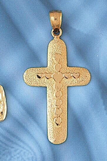 Dazzlers Jewelry Cross Pendant Necklace Charm Bracelet in Yellow, White or Rose Gold 8089, MPN: DZ-…