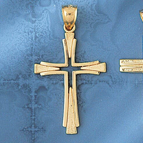 Dazzlers Jewelry Cross Pendant Necklace Charm Bracelet in Yellow, White or Rose Gold 8092, MPN: DZ-…