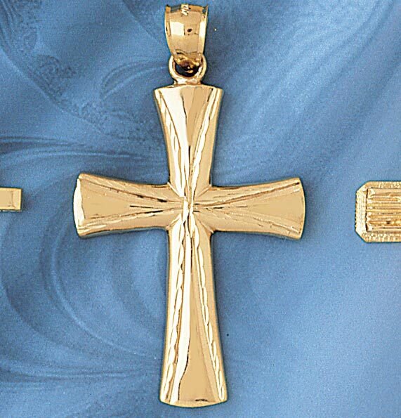 Dazzlers Jewelry Cross Pendant Necklace Charm Bracelet in Yellow, White or Rose Gold 8095, MPN: DZ-…