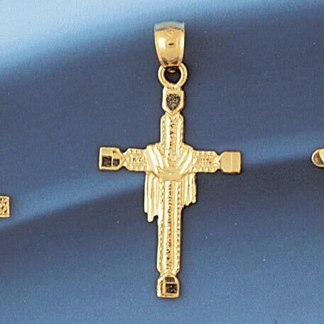 Dazzlers Jewelry Cross Pendant Necklace Charm Bracelet in Yellow, White or Rose Gold 8261, MPN: DZ-…