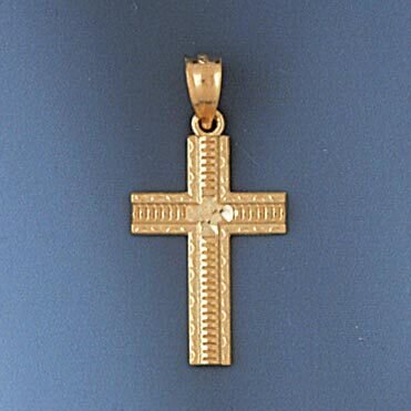Dazzlers Jewelry Cross Pendant Necklace Charm Bracelet in Yellow, White or Rose Gold 8276, MPN: DZ-…