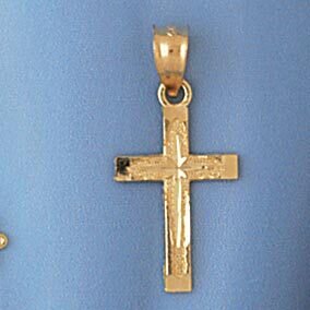 Dazzlers Jewelry Cross Pendant Necklace Charm Bracelet in Yellow, White or Rose Gold 8284, MPN: DZ-…
