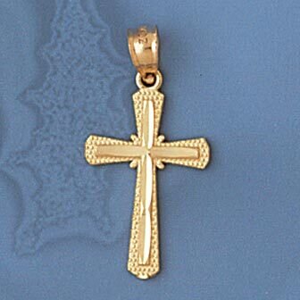 Dazzlers Jewelry Cross Pendant Necklace Charm Bracelet in Yellow, White or Rose Gold 8288, MPN: DZ-…