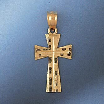 Dazzlers Jewelry Cross Pendant Necklace Charm Bracelet in Yellow, White or Rose Gold 8304, MPN: DZ-…