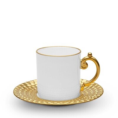 L&#39;Objet Aegean Espresso Cup and Saucer Gold, MPN: AG5550, 878365006452