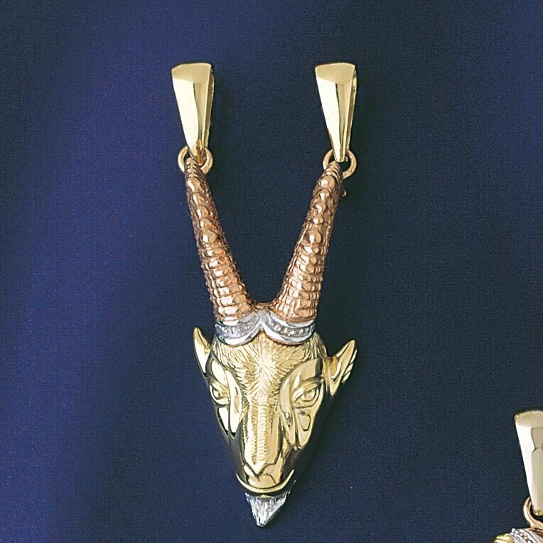 Dazzlers Jewelry Capricorn Goat Zodiac Pendant Necklace Charm Bracelet in Yellow, White or Rose Gol…