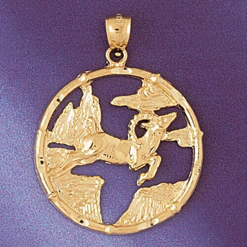 Sheep Chinese Zodiac Pendant Necklace Charm Bracelet in Yellow, White or Rose Gold 9310