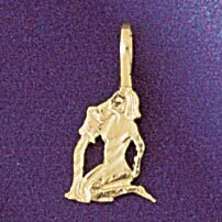 Dazzlers Jewelry Virgo Virgin Zodiac Pendant Necklace Charm Bracelet in Yellow, White or Rose Gold …