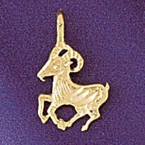 Dazzlers Jewelry Aries Ram Zodiac Pendant Necklace Charm Bracelet in Yellow, White or Rose Gold 933…