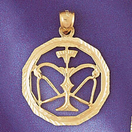 Dazzlers Jewelry Libra Scales Zodiac Pendant Necklace Charm Bracelet in Yellow, White or Rose Gold …