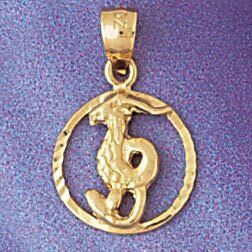 Dazzlers Jewelry Capricorn Goat Zodiac Pendant Necklace Charm Bracelet in Yellow, White or Rose Gol…