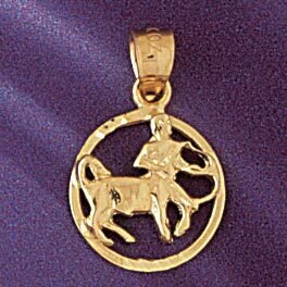 Dazzlers Jewelry Sagittarius Archer Zodiac Pendant Necklace Charm Bracelet in Yellow, White or Rose…