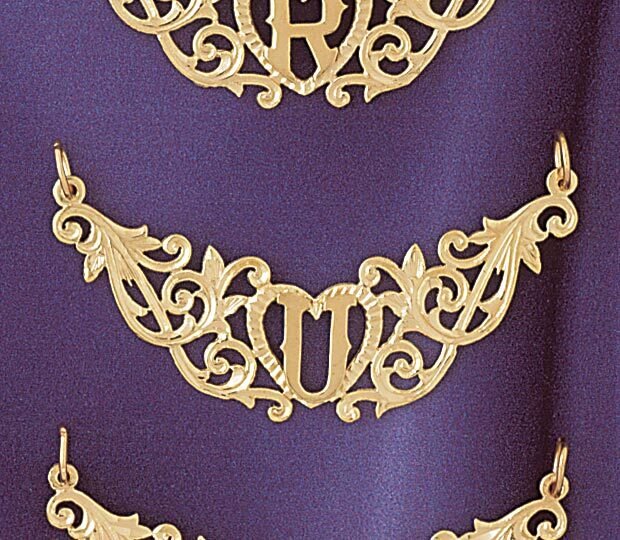 Dazzlers Jewelry Initial U Heart Pendant Necklace Charm Bracelet in Yellow, White or Rose Gold 9578…