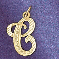 Dazzlers Jewelry Initial C Classic Pendant Necklace Charm Bracelet in Yellow, White or Rose Gold 95…