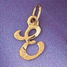 Dazzlers Jewelry Initial E Pendant Necklace Charm Bracelet in Yellow, White or Rose Gold 9564e, MPN…