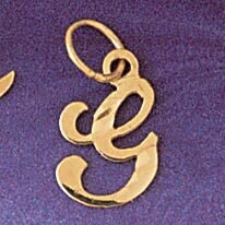 Dazzlers Jewelry Initial G Pendant Necklace Charm Bracelet in Yellow, White or Rose Gold 9564g, MPN…