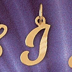 Dazzlers Jewelry Initial I Pendant Necklace Charm Bracelet in Yellow, White or Rose Gold 9564i, MPN…