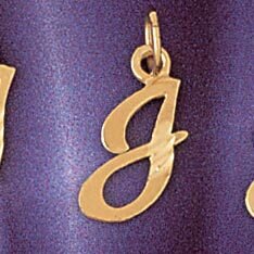Dazzlers Jewelry Initial J Pendant Necklace Charm Bracelet in Yellow, White or Rose Gold 9564j, MPN…