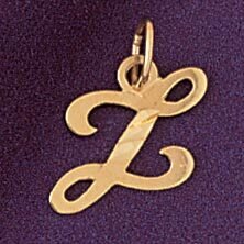 Dazzlers Jewelry Initial Z Pendant Necklace Charm Bracelet in Yellow, White or Rose Gold 9564z, MPN…