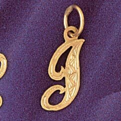Dazzlers Jewelry Initial I Pendant Necklace Charm Bracelet in Yellow, White or Rose Gold 9565i, MPN…