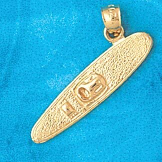Water Ski Board Pendant Necklace Charm Bracelet in Yellow, White or Rose Gold 1405