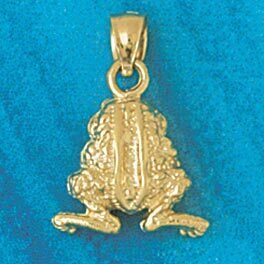 Dazzlers Jewelry Frog Pendant Necklace Charm Bracelet in Yellow, White or Rose Gold 1420, MPN: DZ-1…