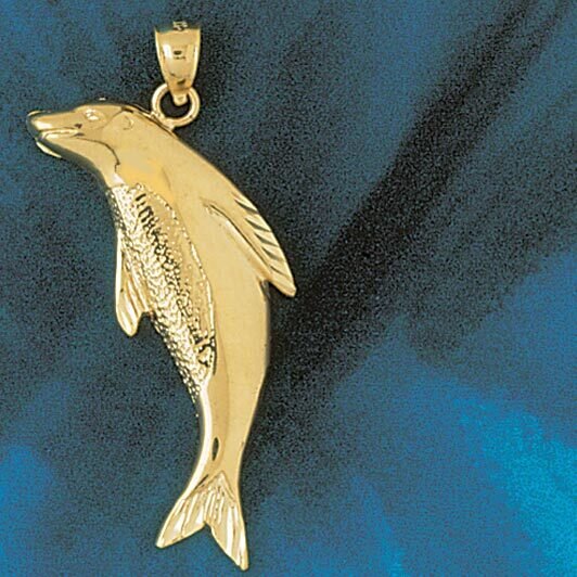 Sea Lion Seal Pendant Necklace Charm Bracelet in Yellow, White or Rose Gold 1432