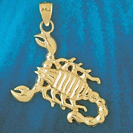 Scorpion Pendant Necklace Charm Bracelet in Yellow, White or Rose Gold 1437