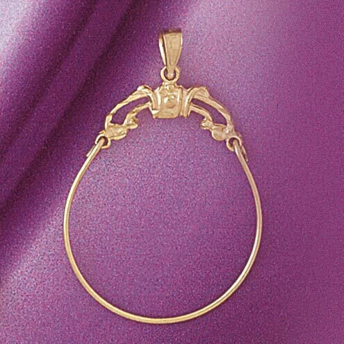 Hanger Holder Pendant Necklace Charm Bracelet in Yellow, White or Rose Gold 4272